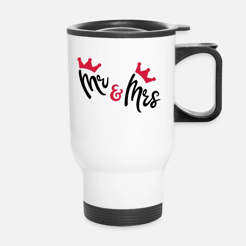wedding - Thermal mug with handle - white