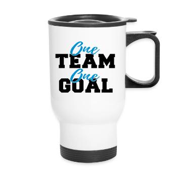 Objectif de travail d'équipe Sport Objectif d'équipe - Tasse isotherme avec poignée - blanc - Devant
