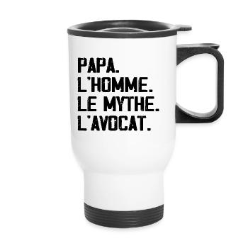 Dad The Man The Myth The Lawyer - Thermal mug with handle - white - Front