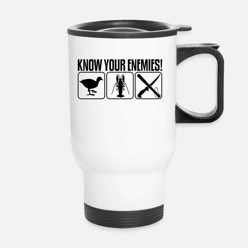 KNOW YOUR ENEMIES - Thermal mug with handle - white