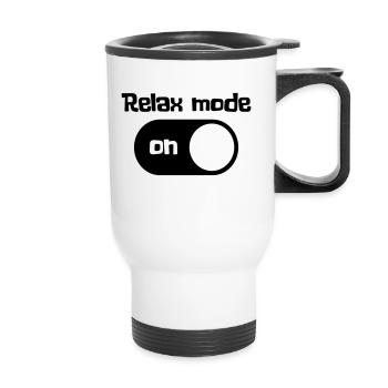 Relax mode on - Thermal mug with handle - white - Front