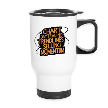 Trading ma passion cool trading design - Tasse isotherme avec poignée - blanc - Devant