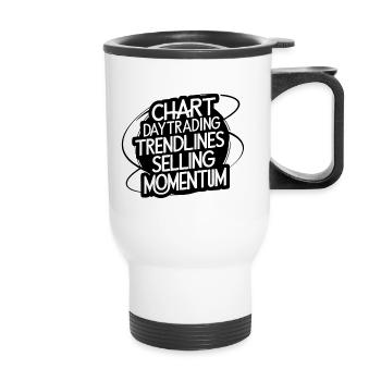 Trading ma passion cool trading design - Tasse isotherme avec poignée - blanc - Devant