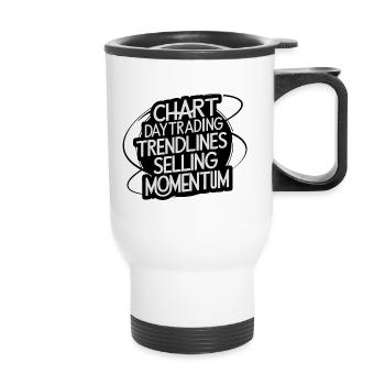 Trading ma passion cool trading design - Tasse isotherme avec poignée - blanc - Devant