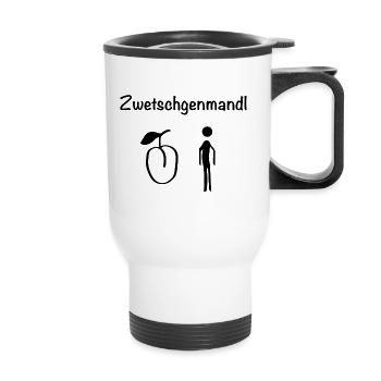 plums Mandl - Thermal mug with handle - white - Front