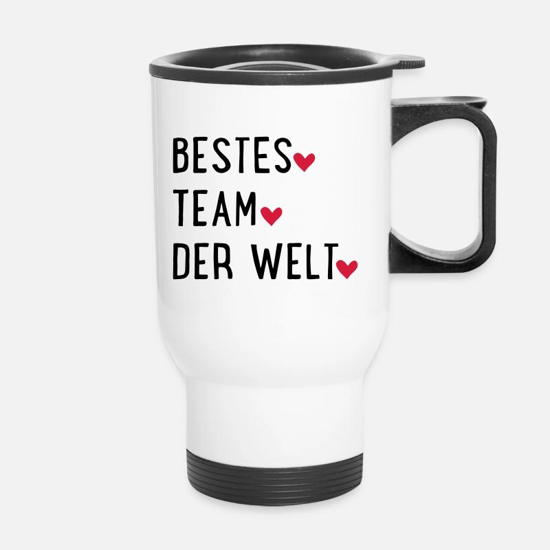 Bestes Team der Welt - Thermobecher mit Tragegriff - Weiß