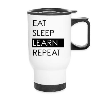 MANGEZ LE SOMMEIL APPRENDRE REPEAT - Vie étudiante - Tasse isotherme avec poignée - blanc - Devant