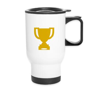 Winner Trophy - Thermobecher mit Tragegriff - Weiß - Vorne