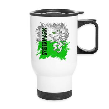 Steiermark Retro Style - Thermobecher mit Tragegriff - Weiß - Vorne