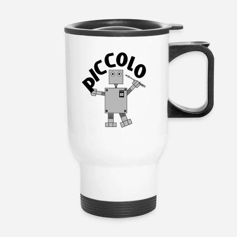 Piccolo Robot Text - Thermal mug with handle - white