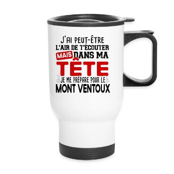Mont Ventoux 2022 Cycliste Montagne Randonnée - Tasse isotherme avec poignée - blanc - Devant