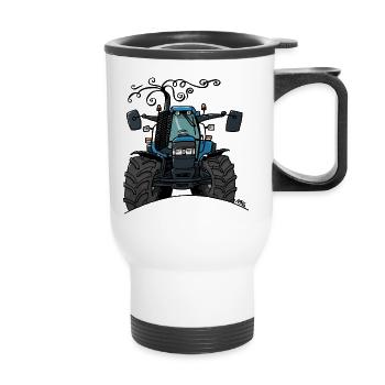 0503 BlueTractor TM115 - Tasse isotherme avec poignée - blanc - Devant