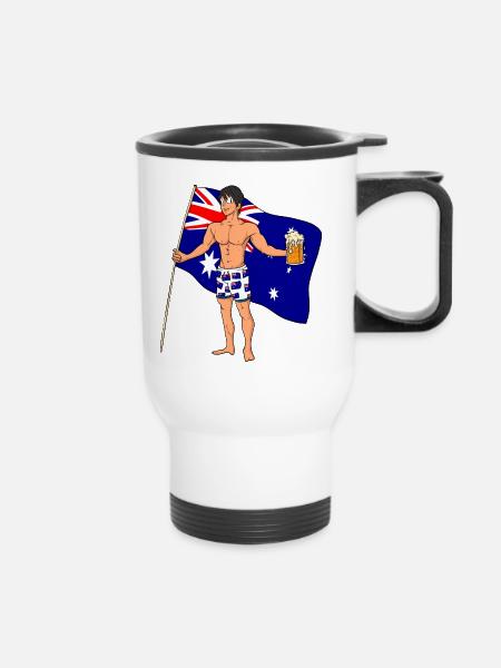 Australier Hot Boy - Thermobecher mit Tragegriff - Weiß