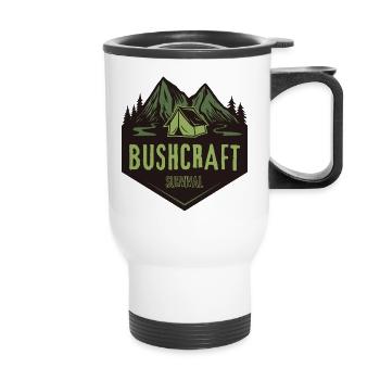 Bushcraft survival - Thermal mug with handle - white - Front