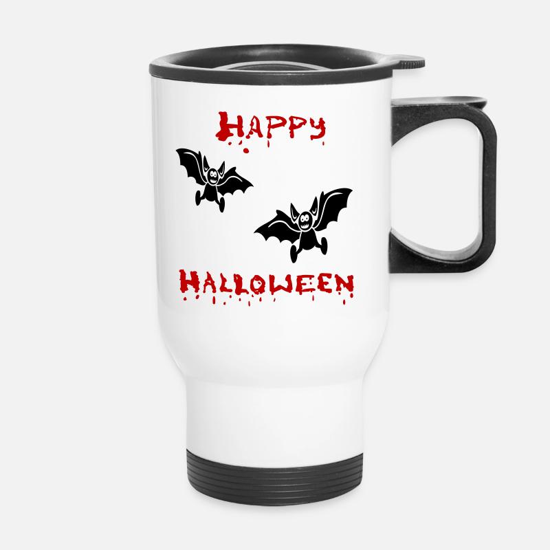 Happy Halloween Vampire - Thermal mug with handle - white