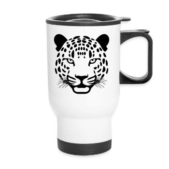 Leopard - Thermobecher mit Tragegriff - Weiß - Vorne