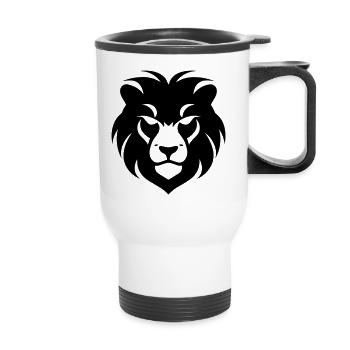 Felin jungle lion's head - Thermal mug with handle - white - Front
