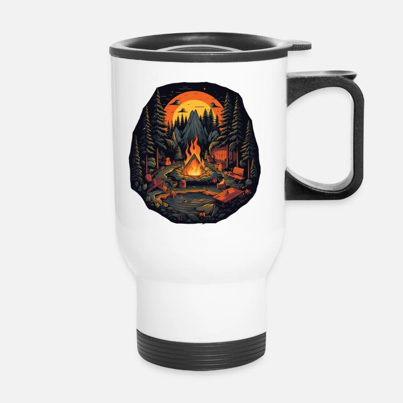 Cozy Campfire - Thermobecher mit Tragegriff - Weiß