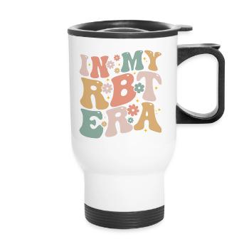 In My RBT Era Registered Behavior Technician ABA - Thermal mug with handle - white - Front