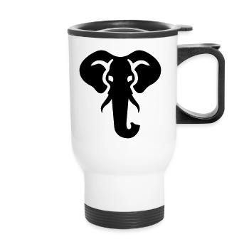 elephant - Thermal mug with handle - white - Front