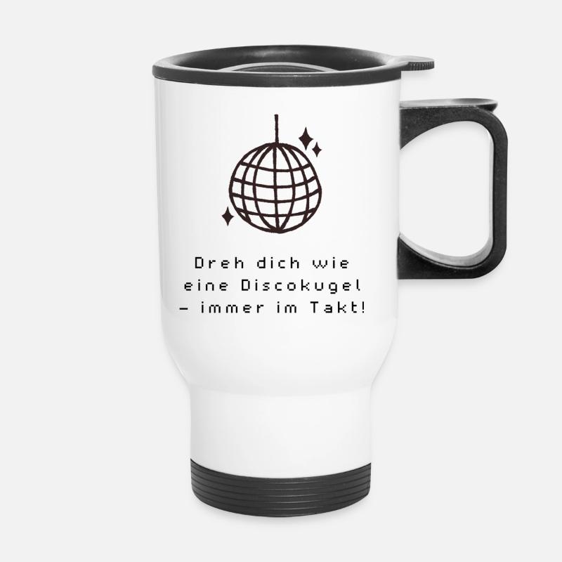 Disco_Kugel - Thermal mug with handle - white