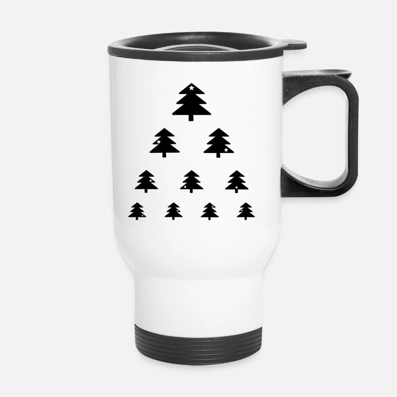 Christmas tree eye test - Thermal mug with handle - white