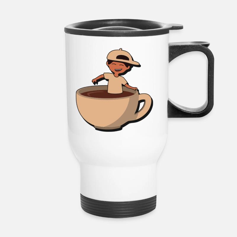 Éclaboussure de café Cup Buddy - Tasse isotherme avec poignée - blanc