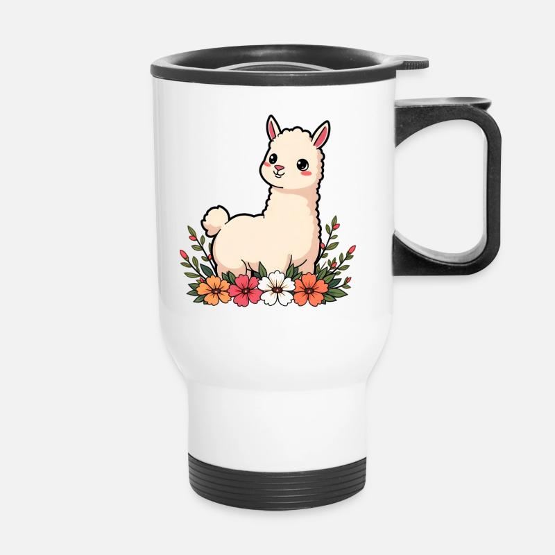 lama - Tasse isotherme avec poignée - blanc