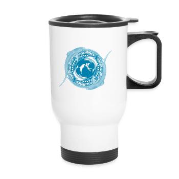 Fille de Poséidon - Tasse isotherme avec poignée - blanc - Devant
