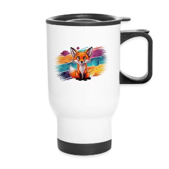 Renard - Illustration - Tasse isotherme avec poignée - blanc - Devant