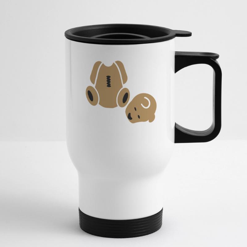 Beheaded Teddnär / Headless Teddy Bear (2c) Thermal mug with handle