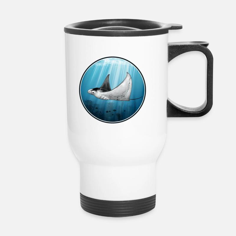 Étroche manta - Tasse isotherme avec poignée - blanc