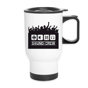 Sound-Crew PP black - Thermal mug with handle - white - Front
