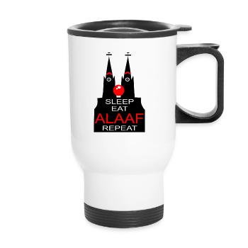 Kölsch de Cologne Cathédrale Kölle Alaaf Rhing nez carnaval - Tasse isotherme avec poignée - blanc - Devant