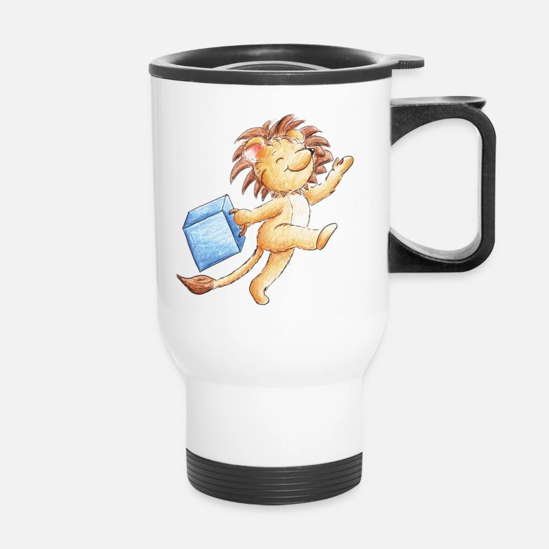 Suitcase - Thermal mug with handle - white