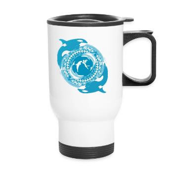 Fille de Poséidon - Tasse isotherme avec poignée - blanc - Devant