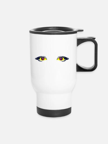 Eyes only - Thermobecher mit Tragegriff - Weiß