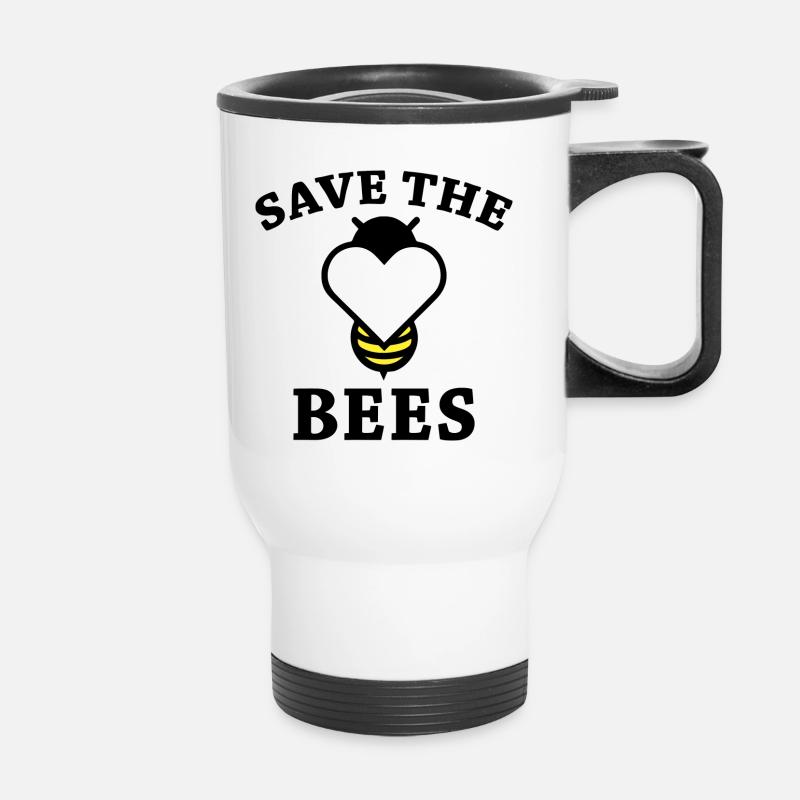 Save The Bees - Thermal mug with handle - white