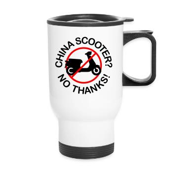 China Scooter? No Thanks! (2-colored) - Thermal mug with handle - white - Front