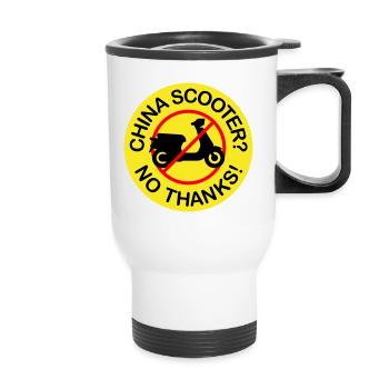 China Scooter? No Thanks! (3-color) - Thermal mug with handle - white - Front