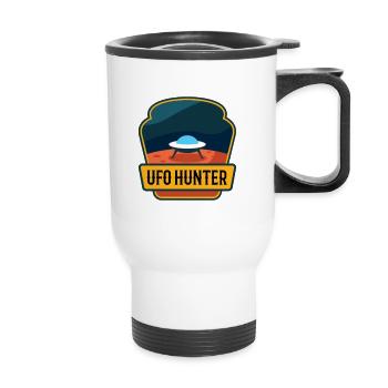 UFO HUNTER - Thermobecher mit Tragegriff - Weiß - Vorne