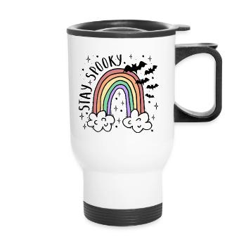 Restez Spooky I Halloween - Tasse isotherme avec poignée - blanc - Devant
