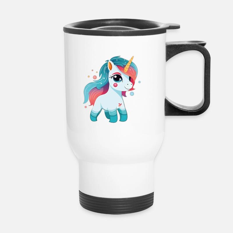 Cute Little Unicorn - Thermobecher mit Tragegriff - Weiß