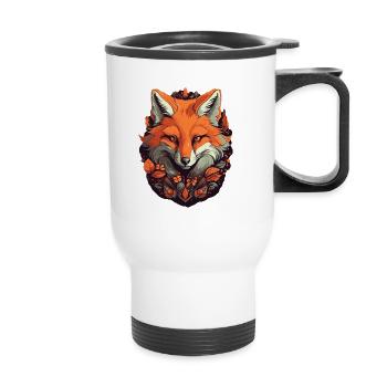 Fox - Thermal mug with handle - white - Front