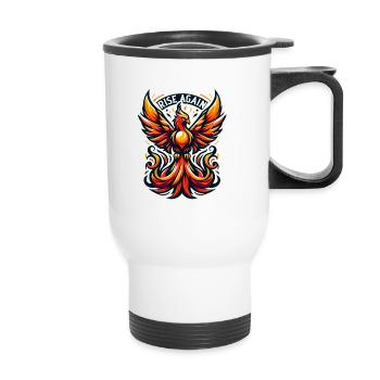 Rise Again - Illustration de Phénix - Tasse isotherme avec poignée - blanc - Devant