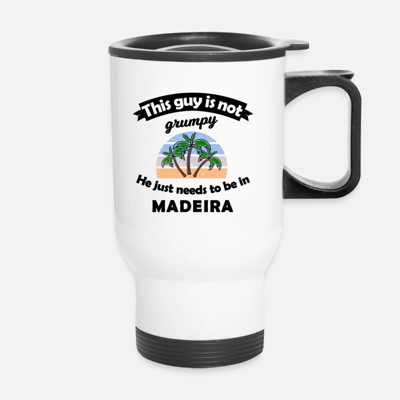 Der Urlaub in Madeira - Thermobecher mit Tragegriff - Weiß