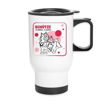 Signe du zodiaque Sagittaire - Tasse isotherme avec poignée - blanc - Devant