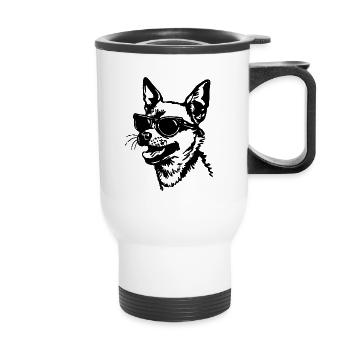 Chien Chihuahua - Tasse isotherme avec poignée - blanc - Devant
