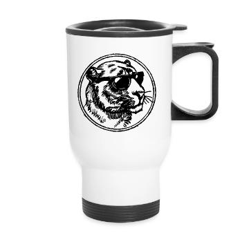 Panther - Thermal mug with handle - white - Front