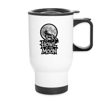 Vollmond – Howl at the Moon - Thermobecher mit Tragegriff - Weiß - Vorne